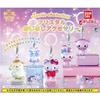 Complete Set 5 Types Sanrio Characters Crystal Mark Accessories Bandai Gachapon Capsule Toy Keychain Pompompurin Cinnamoroll Cinnamon Hello Kitty My