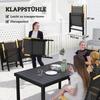 Foldable Seating Group For 6 People 1 Table Plus 6 Chairs Garden Furniture Set Seating Set Aluminum Mesh Black