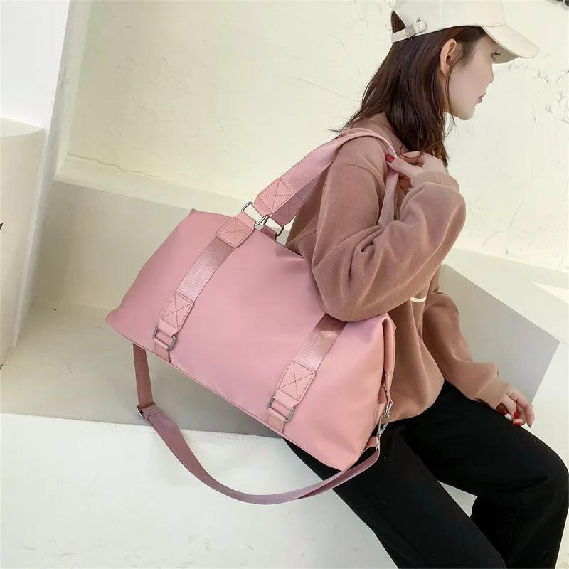 Tragbare Yogatasche Wasserdicht Große Kapazität Yoga Einfarbig Fitnesstasche Damen Nass- und Trockentrennung Gepäcktasche Sport