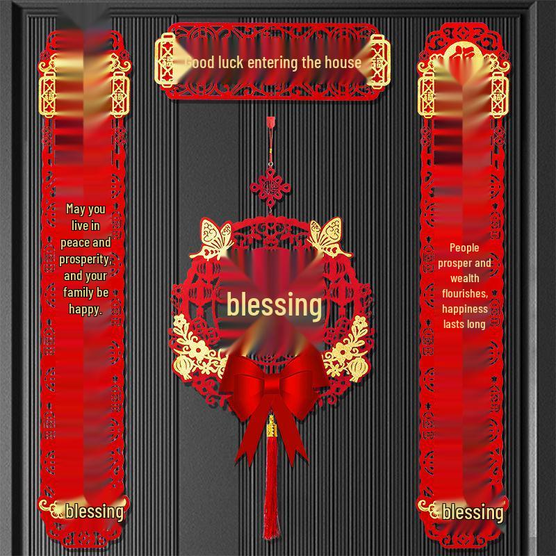 Magnetické uspořádání nového domova: Sada samolepek na dveře a dekorací na kolaudaci