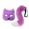 Cats Half Face Mask Foxes Mask Foxes Tail Animal Fancy Costume Animal Foxes Costumes Accessories for Halloween Cosplay