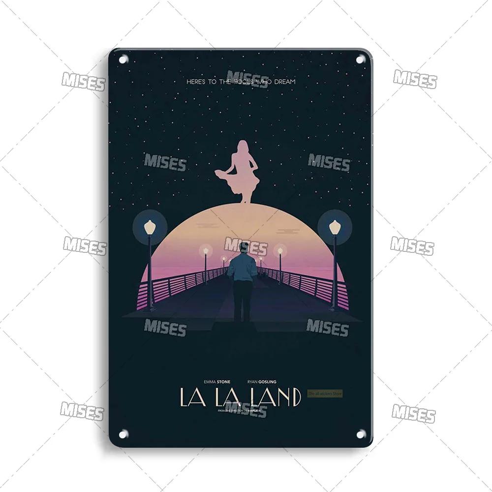 MISES LA LA LAND Classic Movie Metal Poster Cafe Home Kitchen Wall Decor Sign Decorative Plate Metal Plaque Retro Metal Tin Sign