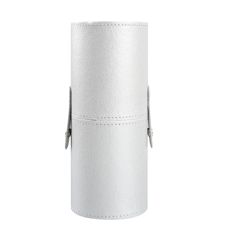 Portable PU Leather Makeup Brush Tube - Dustproof Cosmetic Travel Holder