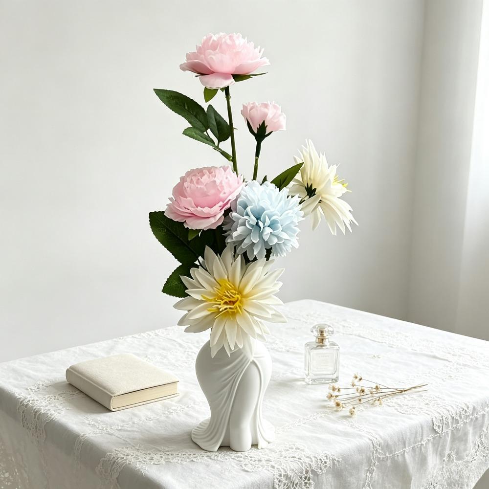 1PCS 3D Printing Elegant Dress Vase Sculpture Decoration Practical Home Decoration