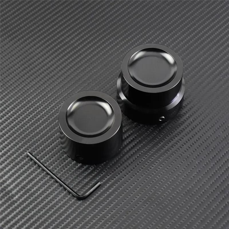 4pcs Motorcycle Front & Rear Axle Nut Covers Caps Black For Harley Sportster XL Dyna Fat Bob FXDF Touring Electra Glide Softail