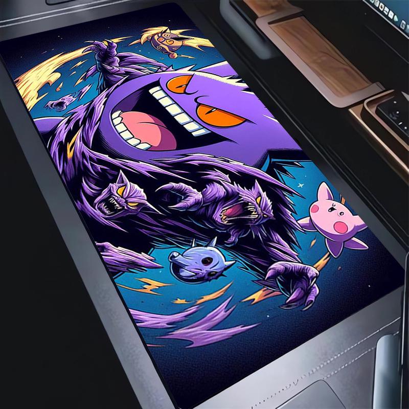 Neon Flame Gengar Pokemon Gaming Mouse Pad Waterproof Non-slip Desk Mat