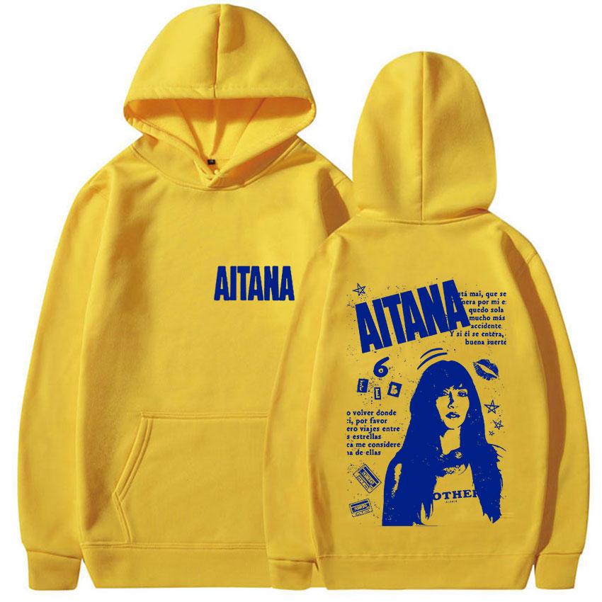 Sångerskan Aitana Metamorfosis Album Turné Fans Hoodie Män Kvinnor Vintage Mode Sweatshirts Hip Hop Oversized Långärmad Huvtröja