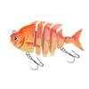 5 Stück Mehrgelenk-Köder Hardbait Sinking Lure mit 3D-Design Breiter Stoff für Haltbarkeit Haken für Barsch Forelle