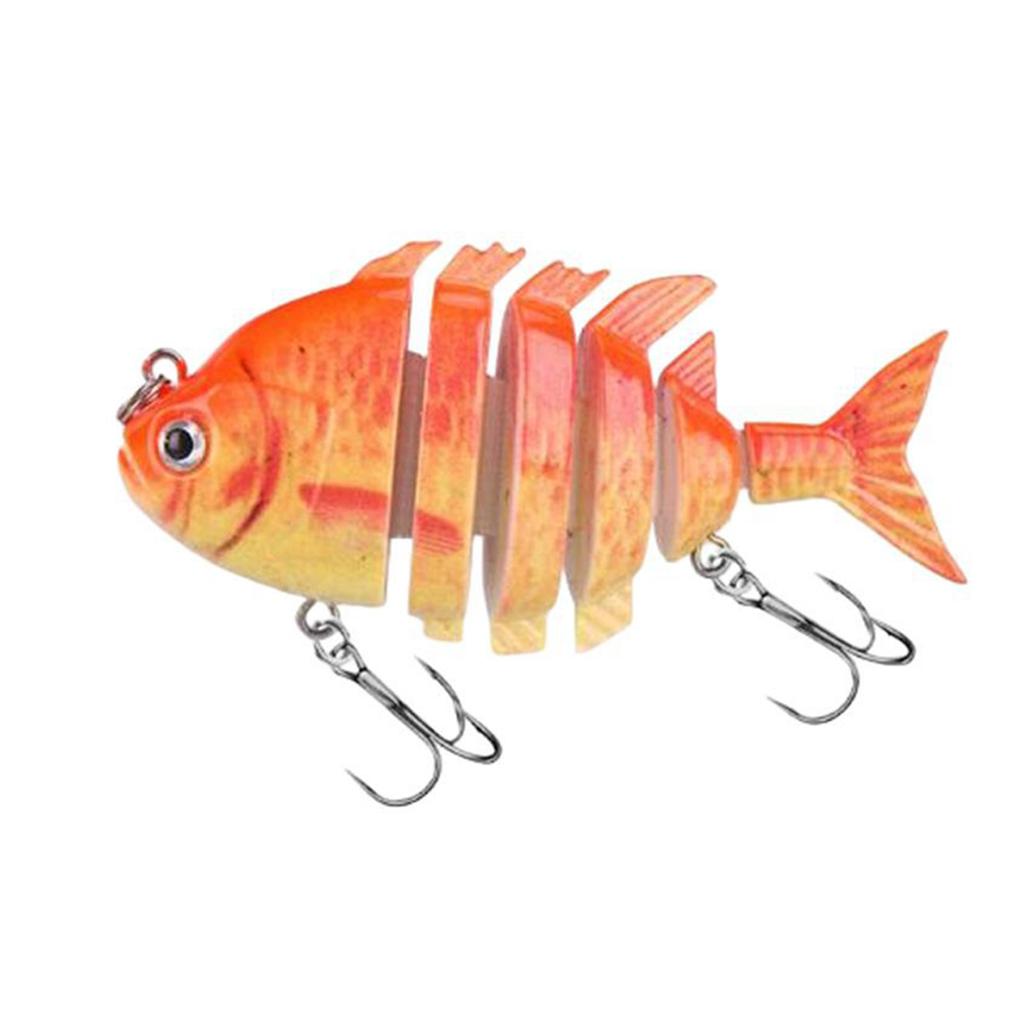 5 Stück Mehrgelenk-Köder Hardbait Sinking Lure mit 3D-Design Breiter Stoff für Haltbarkeit Haken für Barsch Forelle