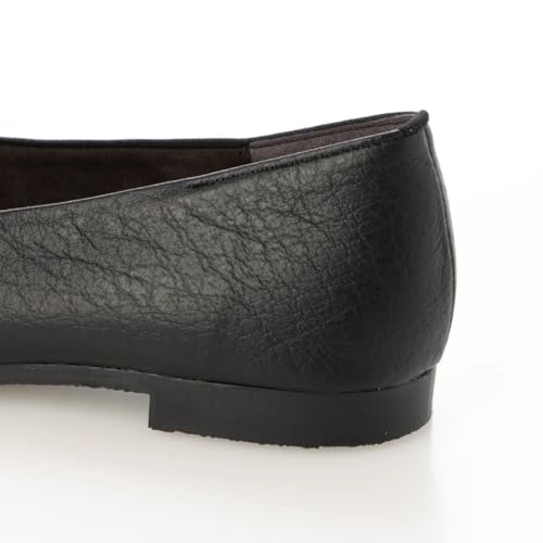 IK Plus 2025 Ballerinas mit Mittelnaht, Damen, Schwarz, Glatt (Weichling), Größe 25,0 cm, 2E