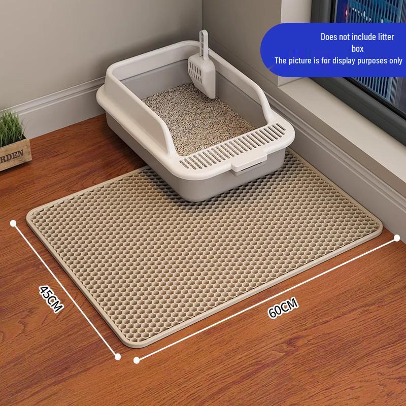 Premium Thick Cat Litter Mat - Double Layer, Anti-Tracking & Leak Control for Pets