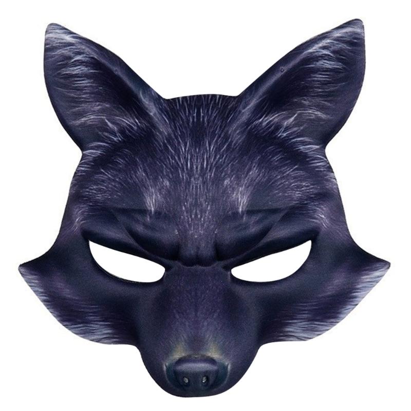 Halloween Foxes Cosplay Mask Masquerade Foxes Face Mask Animal Cosplay Mask For Women Man Masquerade Halloween Cosplay