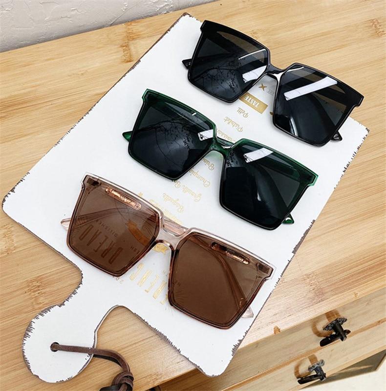 Neue Vintage Quadrat Übergroße Sonnenbrille Frauen Männer Marke Designer Transparent Gradienten Sonnenbrille Großen Rahmen Brillen UV400