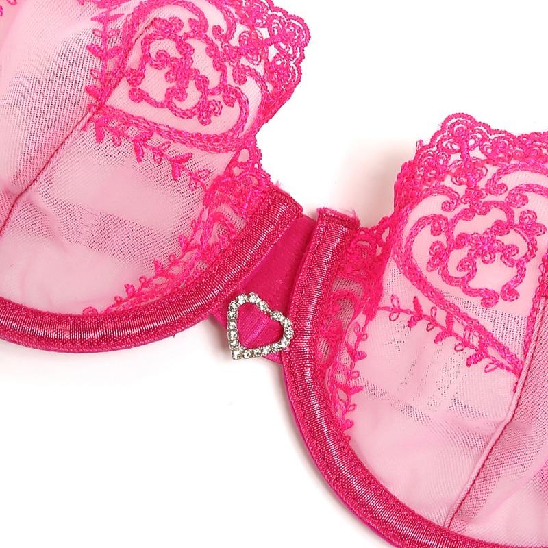 Ingerie Et Lace Underwear Sexy Ultra-thin Bra Thong Garter Foot Cover Four-piece Women's Suit