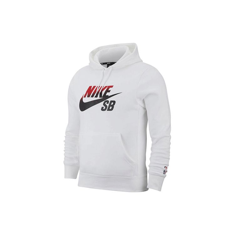 Nike Men s SB Icon Gradient Logo Skateboard Pullover Hoodie White BV6751-100 M