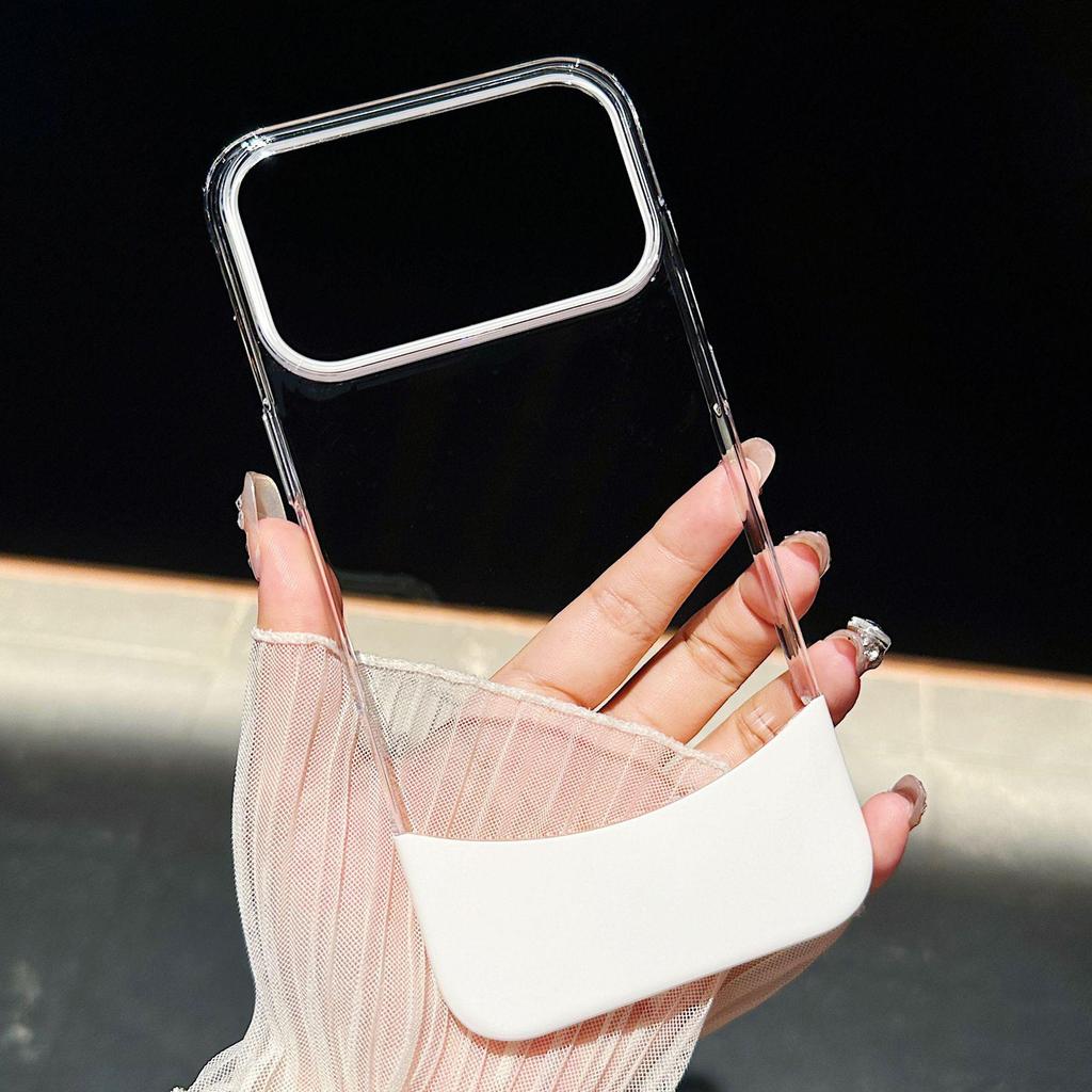 Creative Apple 17 ProMax iPhone16 Two-in-One Spliced Phone Case with Top/Bottom Inserts and iPhone14/15 Transparent Protection