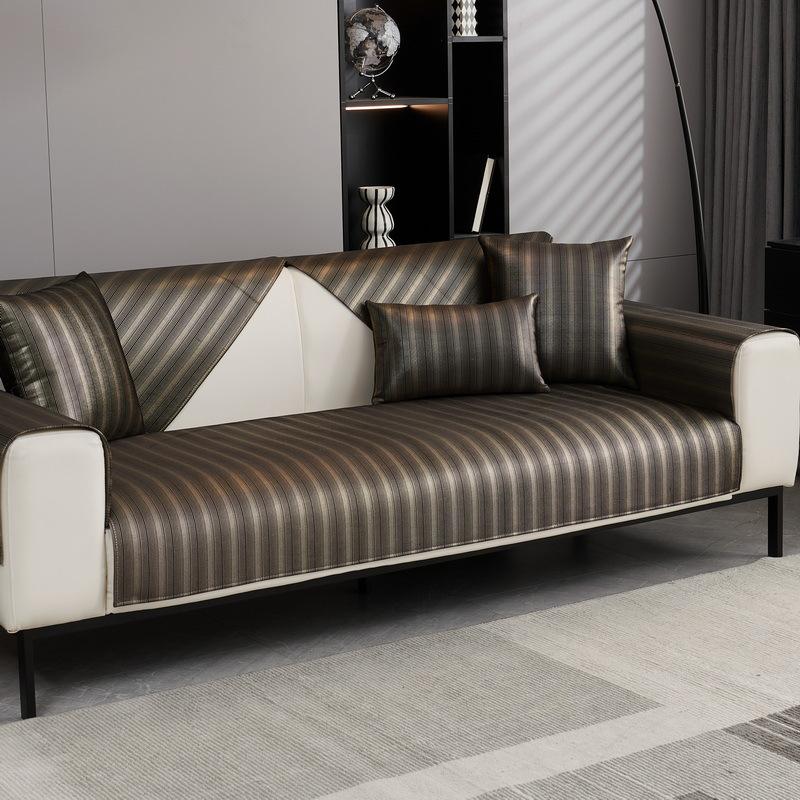 Dutch Silk Sofa Cushion Light Luxury Modern High-End All-Season Non-Slip Leather High-End Spring And Autumn Cover Towel Cover Cloth