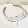 Glossy Leather Headband 3CM Width Simple Headwear Fashionable Face Wash Headband  Party Look