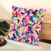 Abstract Colorful Pattern Cushion Cover Soft Short Plush Pillow Cover Smooth Cozy Texture Aesthetic Cushion Case Home Decor