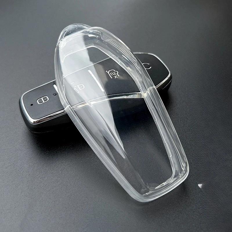 soft TPU Car Key Case Cover Transparent remote Protector shell for BYD Han Ev Tang Dm/Qin PLUS/Song Pro/MAX/Yuan Dolphin Buckle