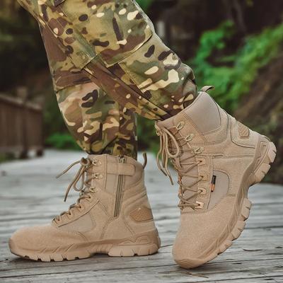 Fashion Men's Outdoor Boots Men Suede Leather Breathable Desert Boots Wearable Rubber Waterproof Ankle Boots Hardcore