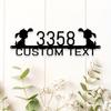 Personalized Dog Metal Sign Custom House Number Modern Home Decor Gift