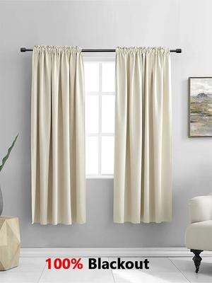 Blackout Curtains 100%Shading Curtain For Living Room Bedroom
