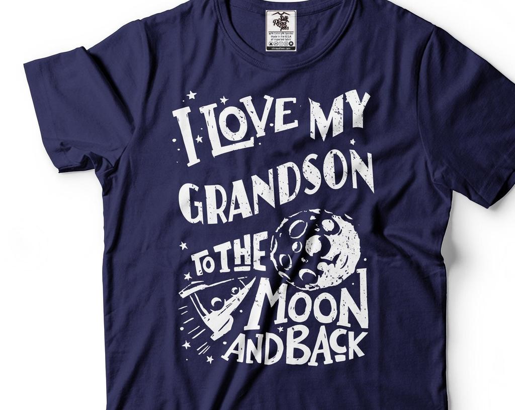 I Love My Grandson T-Shirt - Gift for Grandpa/Grandma