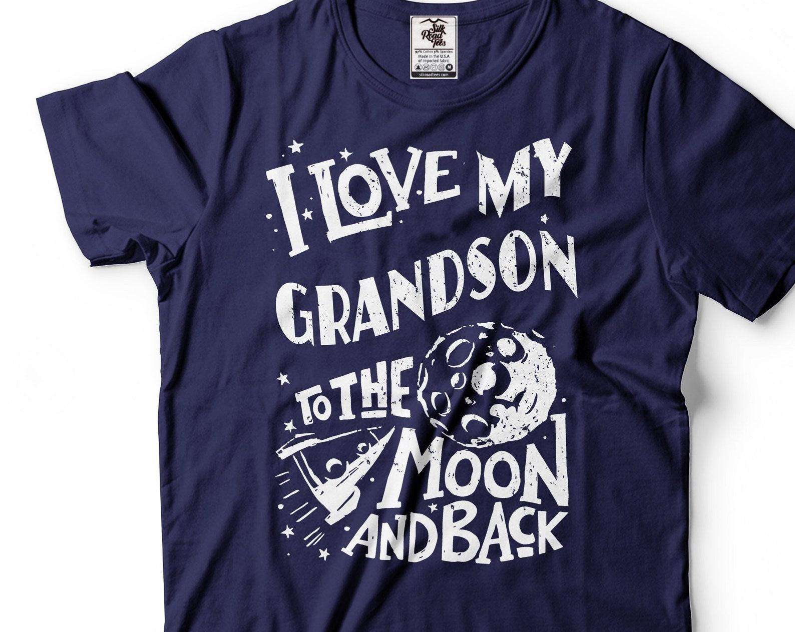 I Love My Grandson T-Shirt - Gift for Grandpa/Grandma S