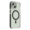 For iPhone 15 Plus Magnetic Case TPU Acrylic Clear Phone Back Cover with Lens Protector Kickstand
