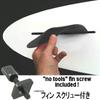 saruSURF Center Fin Safety Flex Soft (Soft Flex) 8" for Longboard/SUP/airSUP - Black