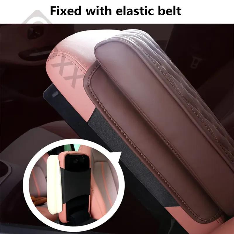 For Toyota Prado 2003-2021 Center Console Armrest Cover Pad Head layer cowhide Anti-scratch Waterproof Armrest Box Cushion