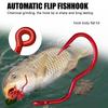 12pcs Red Flip Hook Tube Anti Unhooking, Specially Designed For Carp Fishing With Three Curved Handles, High Carbon Steel Sharp Fish Hook Fishing Gear