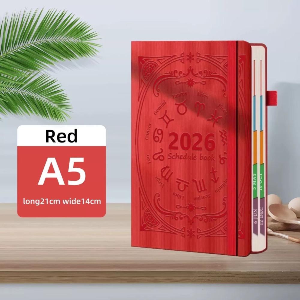 

Планировщик Напоминаний Ежедневник Книга Список Дел Календарь Книга Портативный Книга Расписаний на 2026 год Студенты красный