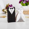 New Tuxedo Dress Gift Ribbon Candy Boxes Groom Bridal Favor Gift Wedding Party