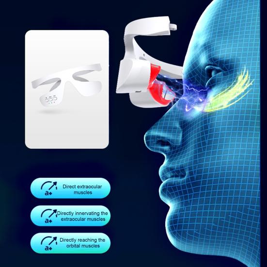 Red Light Therapy Glasses Under-Eye Massager Portable Eye Care Device LED Eye Perfector for Wrinkle Removal Skin Firming