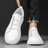 Zapatillas de deporte de cuero versátiles de moda Zapatos de negocios de moda Mocasines masculinos combinables de marca Zapatos planos sin cordones 2024 Zapatos casuales para hombre de color sólido