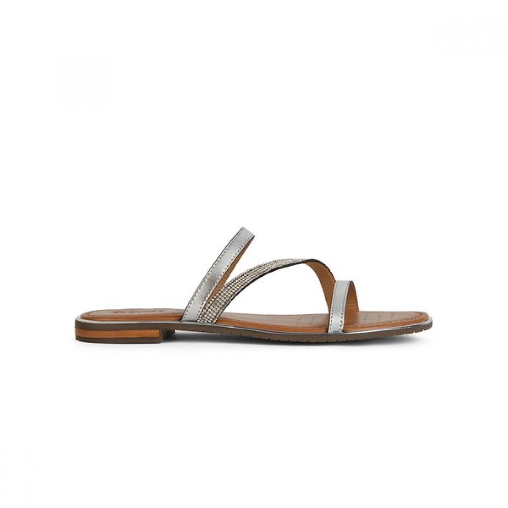 Geox Soji PluS Women S Slide Silver W1d5dqa4m71 39(250)