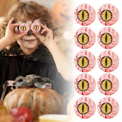 10pcs Realistic Halloween Eyeballs Simulation Red Bloodline Eye Halloween Fake Balls  Halloween