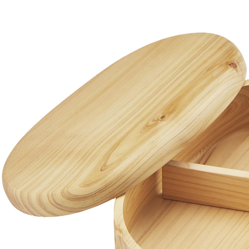 Alphax Bento Box, Magewappa, 480ml, Wooden Hinoki Oval, AP-913290