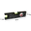 Winkelmesser Wasserwaage 20x5.5x1.6cm AcrylABS-Kunststoff Schwarz Wasserwaage