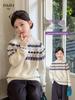 YOJIA Winter 2025 Girls' Stylish Thick Knit Pullover Sweater
