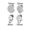 10 teile/los Blank Edelstahl Einstellung Basis Glas Cabochons Ohrringe Clips Liefert Für DIY Schmuck Machen Zubehör