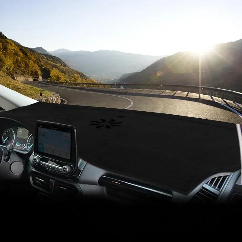 Bil För Ford EcoSport 2018 Instrumentpanelsskydd Solskydd Anti-UV Mattor Halkfria Skyddsmattor Innerutrustning