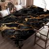 Schwarz Gold Marmor Tischdecke Rechteckig Flecken Tischdecke Wachstuch Tischdecke Wasserdicht Tischdecke Dekoration
