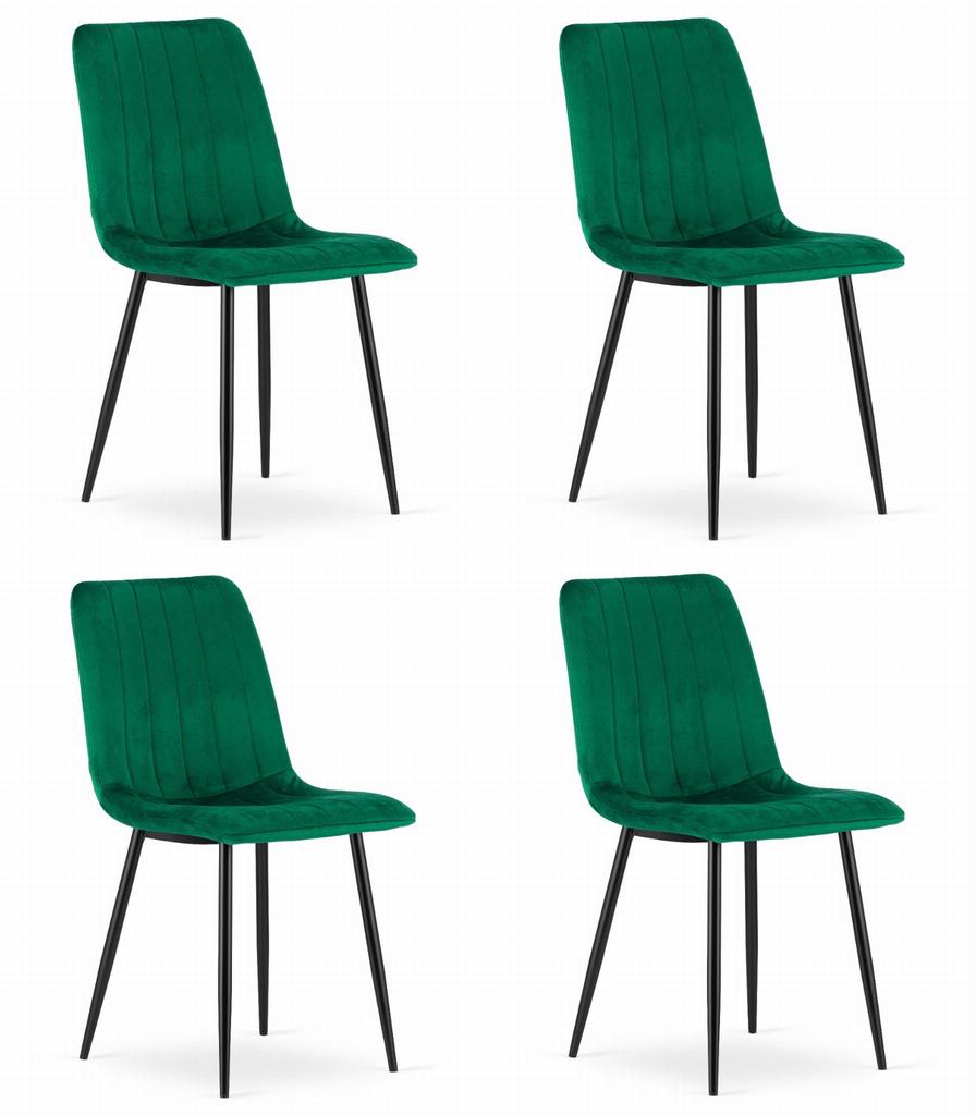 LAVA Chair - Dark Green Velvet X 4