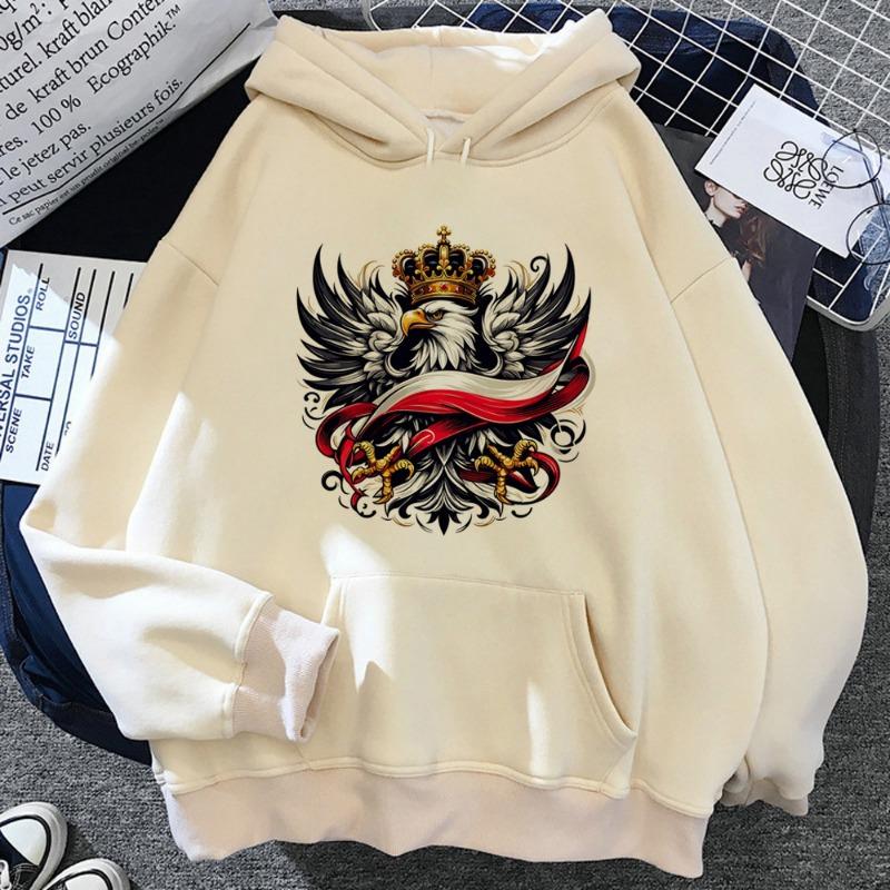 Polen Hoodie Muster moderner Stil Harajuku Manga jugendlich lustig Damen Trainingsanzüge Anime Manga trendig