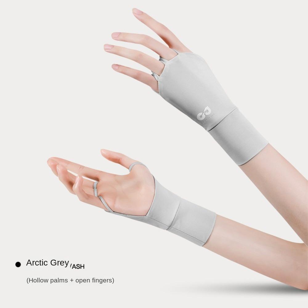 Thin Half Finger Golf Gloves Elastic Ice Silk Mittens Sports Sunscreen Gloves  Outdoor