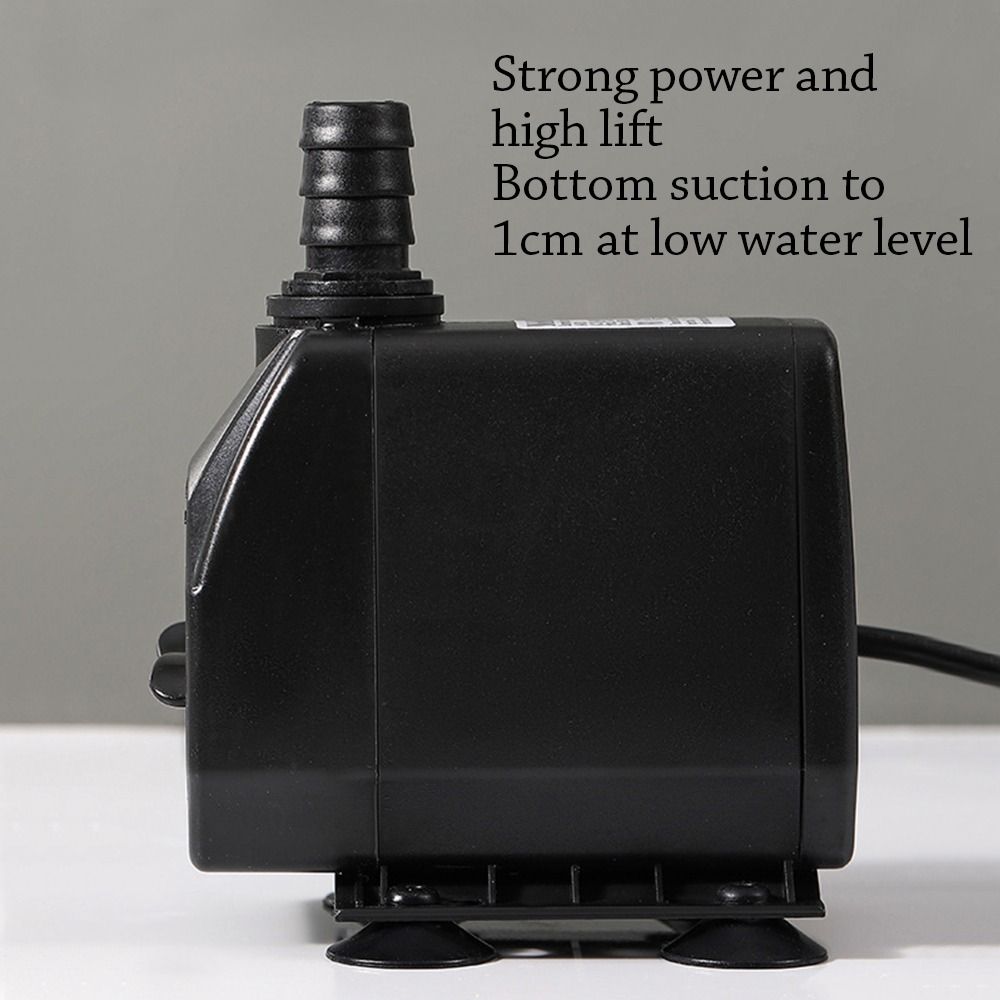 Černá ponorná vodní pumpa Ultra-tichá filtrační pumpa do akvária Pumpa do fontány Rybník Akvárium