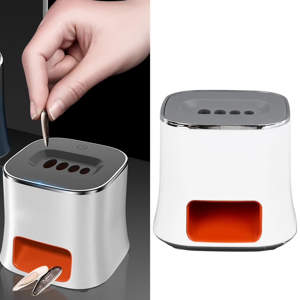 White Automatic Sunflower Seed Peeling Machine USB Automatic Sunflower Seeds Sheller Opening Tool Sunflower Seeds Peeler